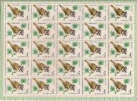 1979-072  Лист (25 м 5х5) СССР Хохлатая синица   Птицы III O