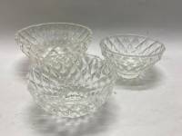 Набор салатников 3 шт хрусталь (состояние на фото)