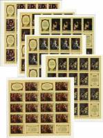 1974-105-110  Листы (5 шт по 20 марок 4х5) СССР   Зарубежная живопись III O
