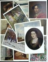 Набор открыток "Живопись.Издательство Советский художник", разные музеи, 16  шт., 50-е г.