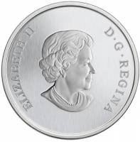 () Монета Канада 2014 год 25 центов ""  Медно-никель  AU