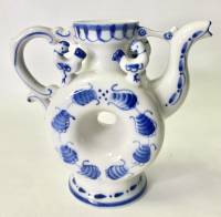 Кувшин Кулагин Гжель 12 см есть скол см фото