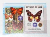 (№2002-138) Блок марок Нигер 2002 год "Amauris echeria", Гашеный