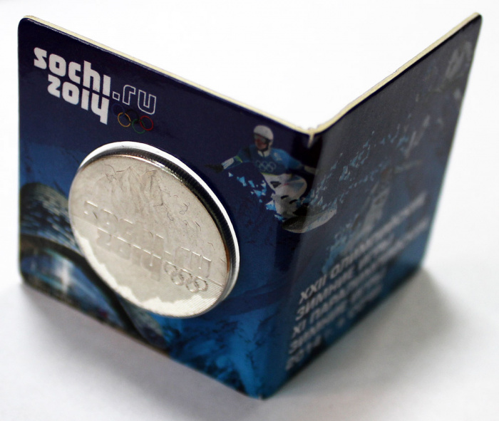 Блистерный мини-буклет-книжка для монет 25 рублей 2011-2014 годов &quot;XXII Зимние Олимпийские Игры 2014
