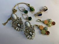 Серьги 4 пары и подвеска 