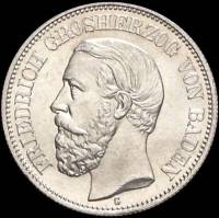 () Монета Германия (Империя) 1876 год 2  ""   Биметалл (Серебро - Ниобиум)  UNC