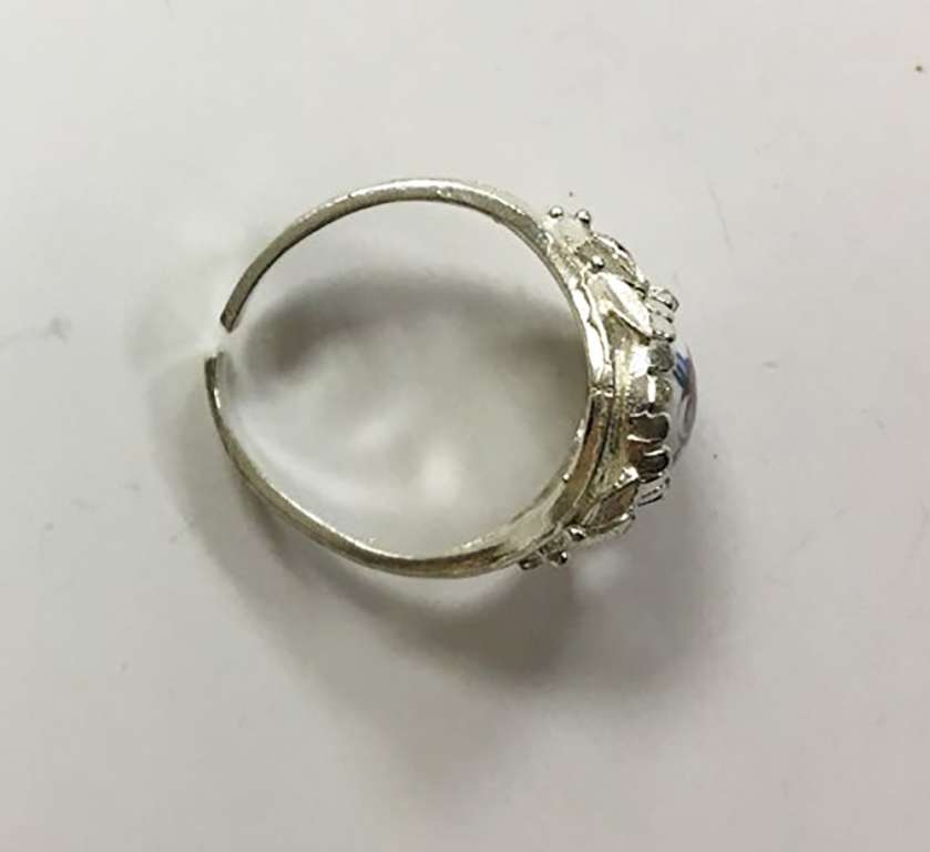 Перстень "Финифть", серебрение (сост. на фото)