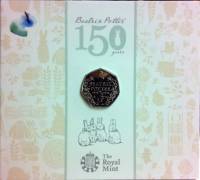 2016 Монета Великобритания 50 пенсов Беатрис Поттер  Медь-Никель  Буклет
