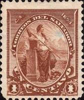 (№1894-76) Марка Сальвадор 1894 год "Свободы", Гашеная