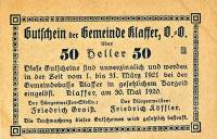 (№1920) Банкнота Австрия 1920 год "50 Heller"