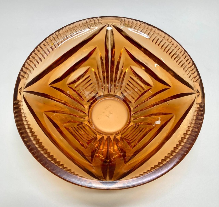 Салатник ваза, цветной хрусталь, СССР