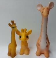 Набор резиновых игрушек, 3 шт, "Жирафики" (сост.на фото)