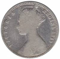 (1849) Монета Великобритания 1849 год 1 флорин "Королева Виктория"  Серебро Ag 925  VF