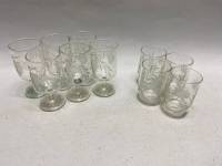 Рюмки хрусталь алмазная резка, два дизайна, 10 шт