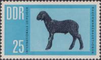 (1963-013) Марка Германия (ГДР) "Каракульская овца"    Меховая ярмарка III Θ