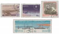 (1965-115-119) Серия Набор марок (3 м + 1 сцепка) СССР    Исследование Арктики и Антарктики II Θ