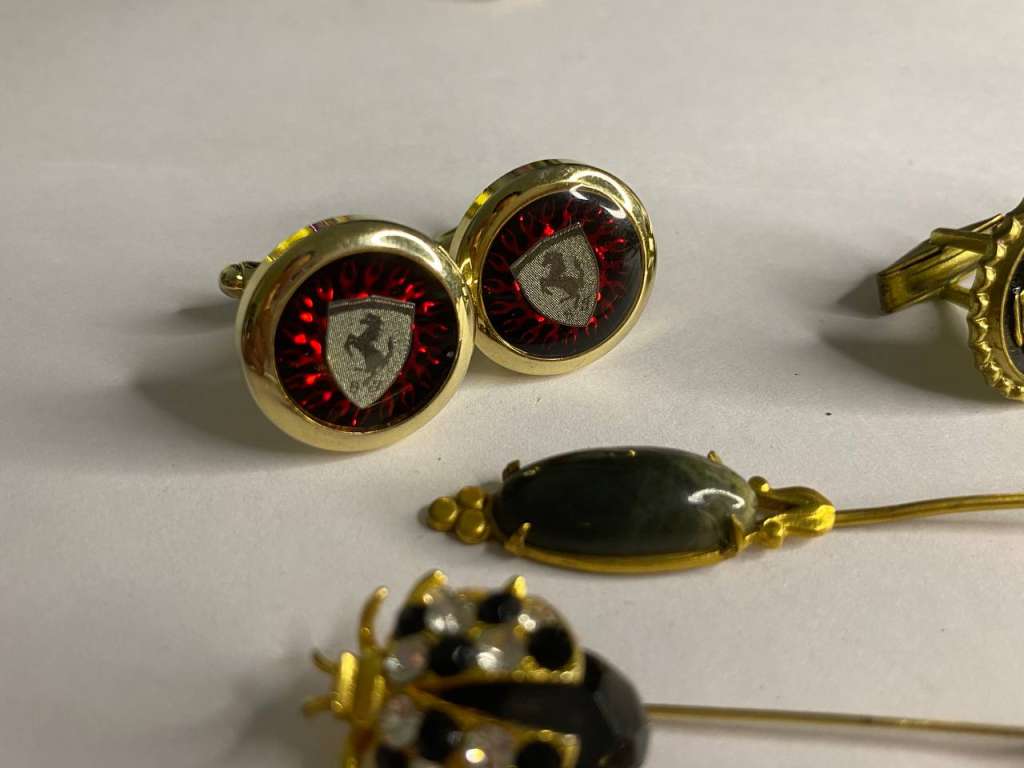 Запонки 2 пары, брошь, шляпная булавка СССР