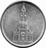 () Монета Германия (Рейх) 1934 год 5  ""   Биметалл (Серебро - Ниобиум)  UNC