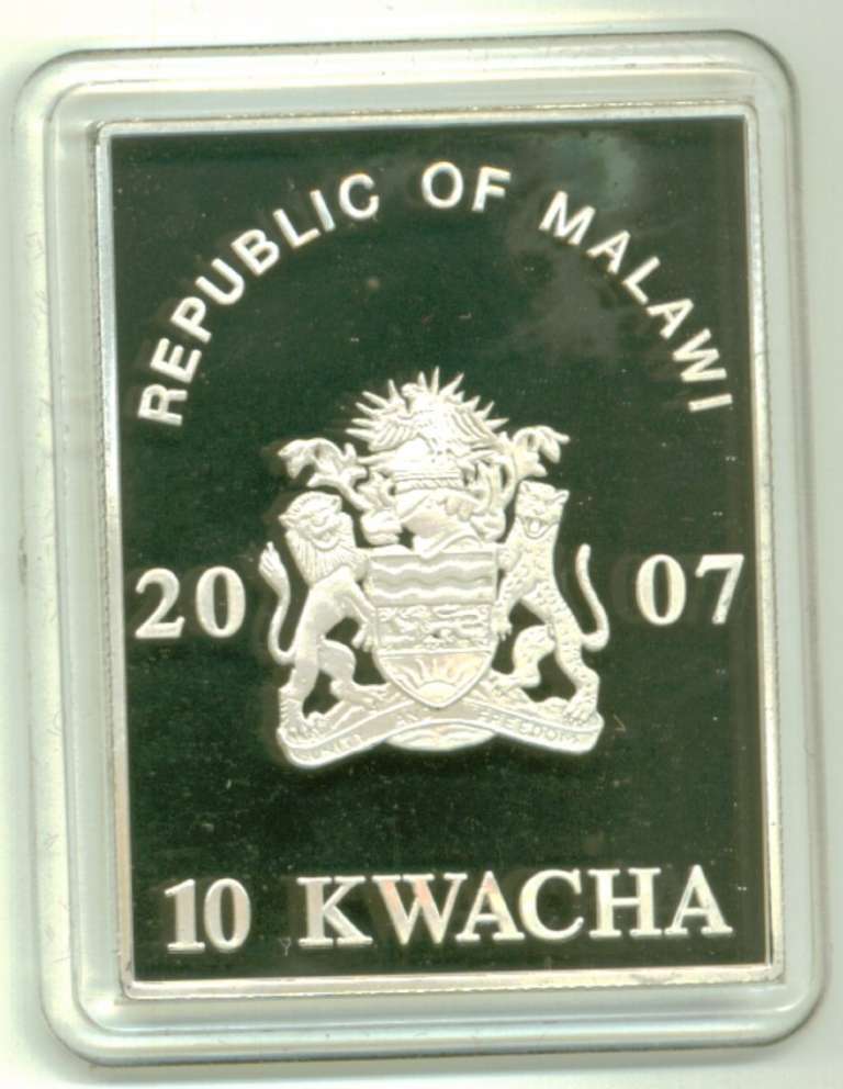 () Монета Малави 2007 год 10  &quot;&quot;   Медно-никель, покрытый серебром  UNC