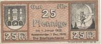 (№1919) Банкнота Германия 1919 год "25 Pfennig"