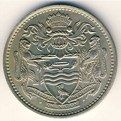 (№1967km34) Монета Гайана 1967 год 25 Cents