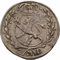 (№1681km147) Монета Норвегия 1681 год 2 Mark
