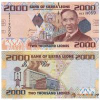 Банкнота Сьерра-Леоне 2010 год 2 000 леоне Исаак Уоллес-Джонсон   UNC