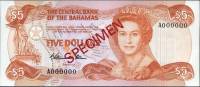  Банкнота Багамские острова Багамы 1984 год 5     UNC