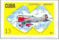 (1971-002) Марка Куба "Локхид Альтаир"    35 лет полета А. Менендес Пелаес III Θ