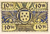 (№1921) Банкнота Германия 1921 год "10 Pfennig"