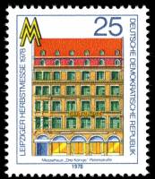 (1978-073) Марка Германия (ГДР) "Ярмарочный дом"    Ярмарка, Лейпциг III O