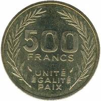 (№1989km27) Монета Джибути 1989 год 500 Francs