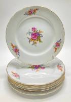 Тарелки десертные мейсенский букет, Tono China, Япония, 6 шт