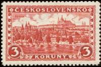 (1926-022) Марка Чехословакия "Прага (Красно-фиолетовая)"    Ланшафты II Θ