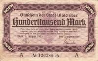 (№1923) Банкнота Германия 1923 год "100,000 Mark"