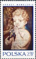 (1970-062) Марка Польша "Ребенок с птицей"    Гобелены в Вавельском Замке III Θ