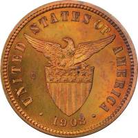 (№1903km162) Монета Филиппины 1903 год frac12; Centavo (Половина)