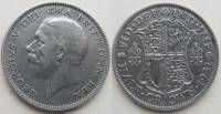 1931 Монета Великобритания 1/2 кроны Георг V Серебро Ag 500  XF