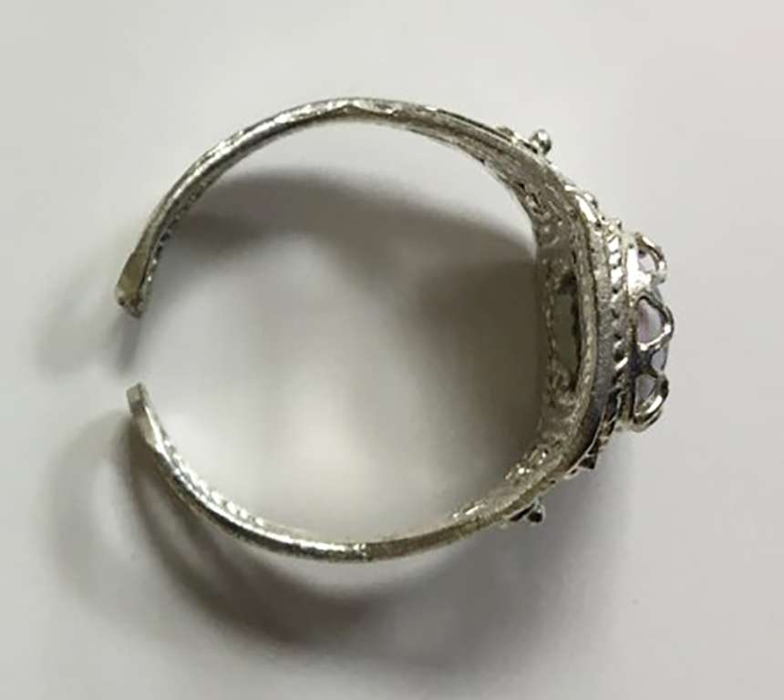 Перстень "Финифть", серебрение (сост. на фото)