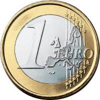 (2002) Монета Испания 2002 год 1 евро  1. Звёзды в ленте. Старая карта ЕС Биметалл  UNC
