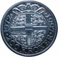 (№1997km884) Монета Дания 1997 год 200 Kroner (Королева Маргрете)