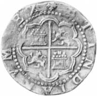(№1577km11.2MB (MB11.2)) Монета Перу 1577 год 4 Reales