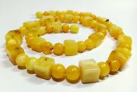 Бусы янтарь желток на застежке длина 47 см 19 гр (новые)