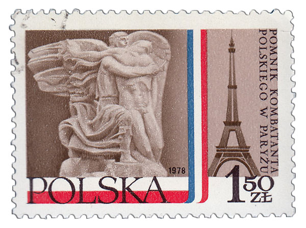 (1978-046) Марка Польша "Памятник"    Памятник польским солдатам в Париже II &Theta;