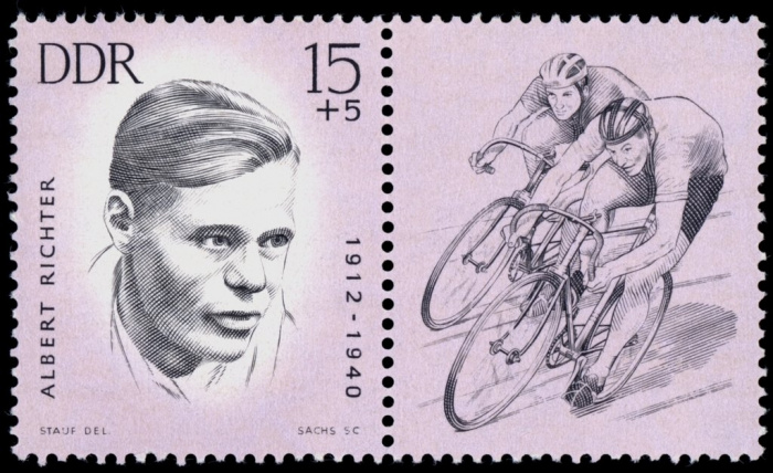 (1963-026) Марка + купон Германия (ГДР) &quot;Альберт Рихтер&quot;    Анти-фашисты III Θ