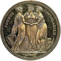 () Монета Англия / Великобритания 1817 год 1  ""   Биметалл (Платина - Золото)  AU