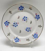 Тарелка десертная ЛФЗ фарфор синие цветы диаметр 20 см