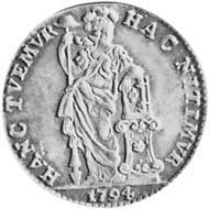 (№1794km3 sumatra) Монета Голландская Ост-Индская компания 1794 год 1 Gulden (Суматра)