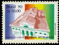 (№1990-2369) Марка Бразилия 1990 год "Дружба FrenchBrasil", Гашеная