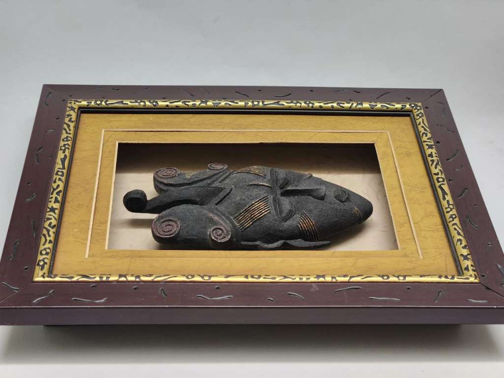 Панно настенное Африканская маска этно объемная в раме 22 х 28 см